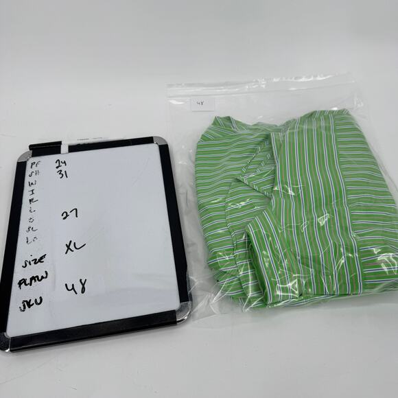 Ralph Lauren Shirt Mens XL Green Pink Stripe Button Down Classic Fit Blue Pony - Picture 7 of 7